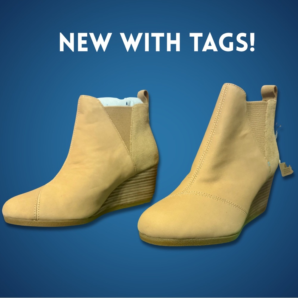 Toms Women's Beige Ankle Booties